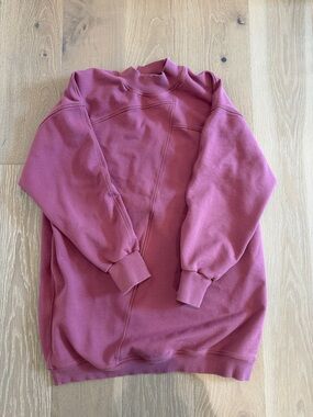lululemon athletica Mauve/Pink Cozy Crewneck Sweatshirt/ Tunic Size 6